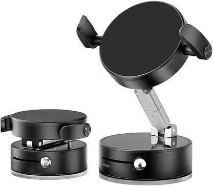 Metal Phone Stand for Desk, Universal Phone Holder with 360 Rotating Arm Foldable Retractable Stand Compatible with Magnetic and Android Phones, Office Accessories (A9)