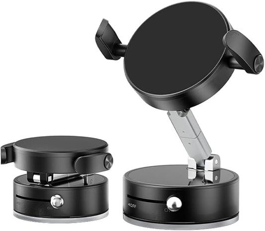 Metal Phone Stand for Desk, Universal Phone Holder with 360 Rotating Arm Foldable Retractable Stand Compatible with Magnetic and Android Phones, Office Accessories (A9)