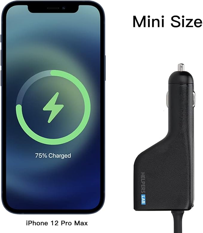 12V 24V Input Laptop Car Charger 16V 18.5V 19V 19.5V 20V DC Power Adapter 90W with 18W QC3.0 USB & 16 Tips 108W Universal for HP Dell IBM Lenovo Acer ASUS Compaq Samsung Sony and More