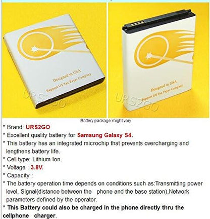 High Capacity 8600mAh Extended Battery Back Cover Folding Bracket Compatible with AT&T Samsung Galaxy S4 SGH-I337 Phone