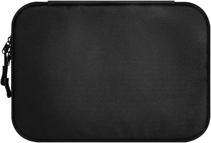 GSHLLO Travel Cable Organizer Pouch Portable Electronic Bag Cases Large Capacity Charger Storage Bags Waterproof Charging Cable Bag Big Tech Accessories Pouch with Zipper for Business Trip Black