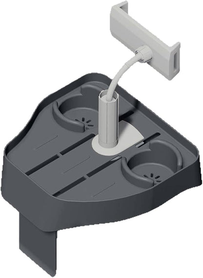3-in-1 Adjustable Hot Tub Tray Table with Cup Holder, Phone Stand, Outdoor Pool Spa Caddy Drink Holder, Inflatable Pool Accessories (Grey)