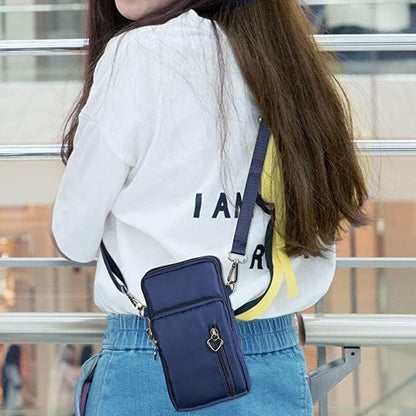 Women Crossbody Cell Phone Purse Wristband Sport Armband Wallet Bag Zipper Nylon Handbags