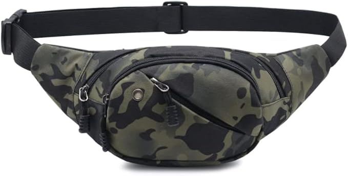 DAITET Crossbody Fanny Pack for Men&Women,Large Waist Bag & Hip Bum Bag with Adjustable Strap for Outdoors Workout Traveling Casual Running Hiking Cycling
