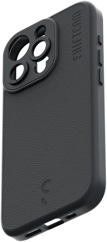 ShiftCam Leather Camera Case Compatible with iPhone 15 | Built-in Lens Mount | Magnetic-Case | Shoot Stunning Photos Instantly (iPhone 15 Series, iPhone 15 Pro) Charcoal