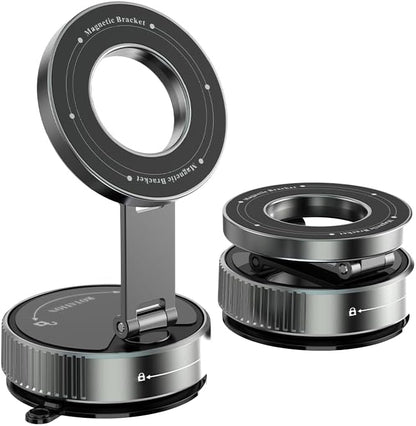 Car Phone Holder for Magsafe,360°Nano Gel Vacuum Magnetic Phone Holders for Your Car,[108+LBS Suction & 2800 gf Magnetic] Perfect for iPhone 17/Air/16/15/14/13/12 pro,Android