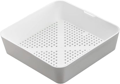 Plastic Shower Caddy, Fits Shower Shelves, Seats and Benches with Other Bathroom Must Haves, Mesh Shower Caddy Alternative, 8.5 x 2.5 inches