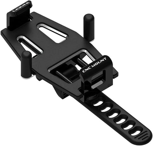 LEZYNE Lightweight Durable CNC-Machined Aluminum Phone Mount/Holder for Bikes | Non-Slip Composite, Spring-Loaded Latches, Adjustable Side Posts - 192.5mm, 90.4mm, 66mm