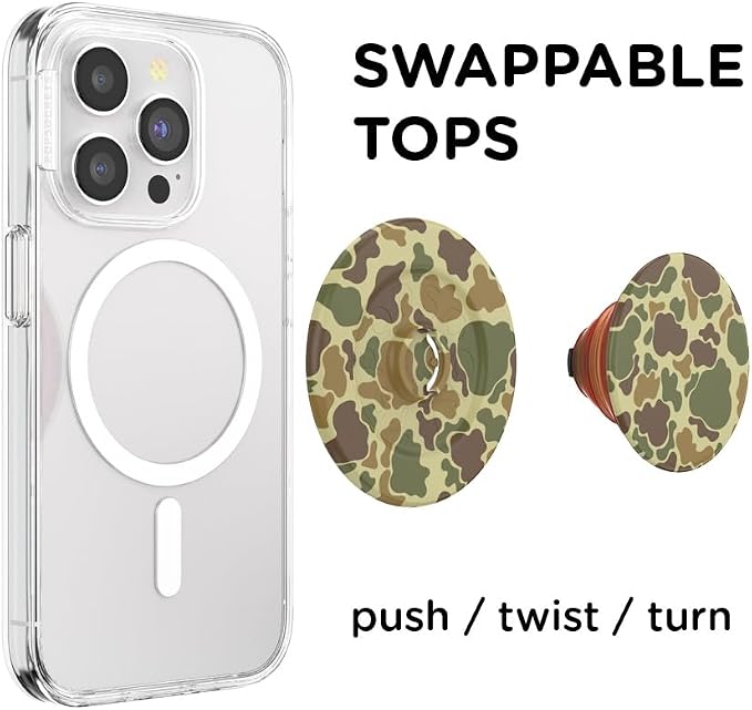 PopSockets Phone Grip for MagSafe, Magnetic Holder, Phone Stand, Green - Bruce