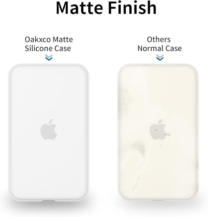 oakxco Silicone Case Compatible with iPhone Air Magsafe Battery Pack, Ultra Thin Slim Cover for 17 Air Battery Pack, TPU Rubber Scratch & Shatter Resistant Cover, Matte Clear