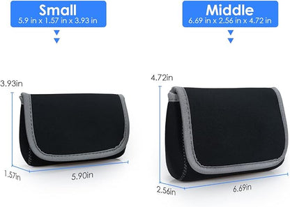 LENTION Storage Small Pouch Bag Cases for Accessories Laptop MacBook Power Adapter, Wireless Mouse, iPhone Charger, Cellphone, Power Bank, Cord Travel Cable Electronic Organizer - Dark Gray | Compact Tech Storage Fits Laptop Adapter, Mice, Charger, Pow...