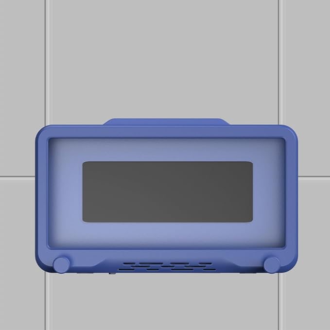 Bathroom Case Mount Shelf Bathroom Adhesive Touchable Phone Cradle Shower Phone Stand Case Mount,Shower Phone Holder Wall Mounted for Bathroom Wall Mirror Bathtub Kitchen (Blue)