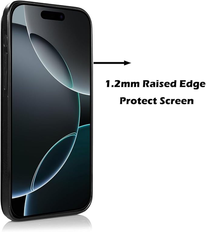 uCOLOR for iPhone 17 Air Wallet Case with Card Holder PU Leather RFID Blocking Design iPhone Air flip case for Women Men Magnetic Clasp Kickstand Design 6.5 inch (Black Leopard)