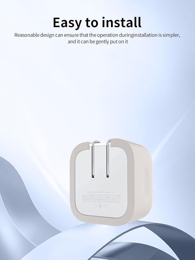 Case for Apple 40W Charger, WUNIAK Soft Silicone Protective Portable Scratch Shock Resistant Shell,Grey