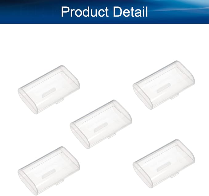 Heyiarbeit 2 x AA Battery Storage Case Holder Organizer Box Transparent 5Pcs