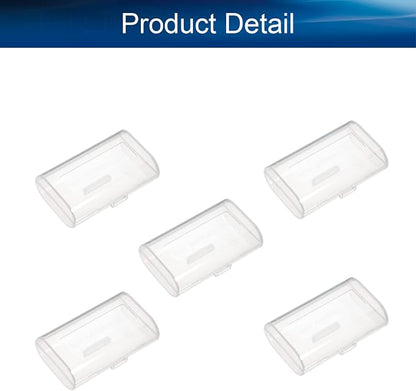 Heyiarbeit 2 x AA Battery Storage Case Holder Organizer Box Transparent 5Pcs