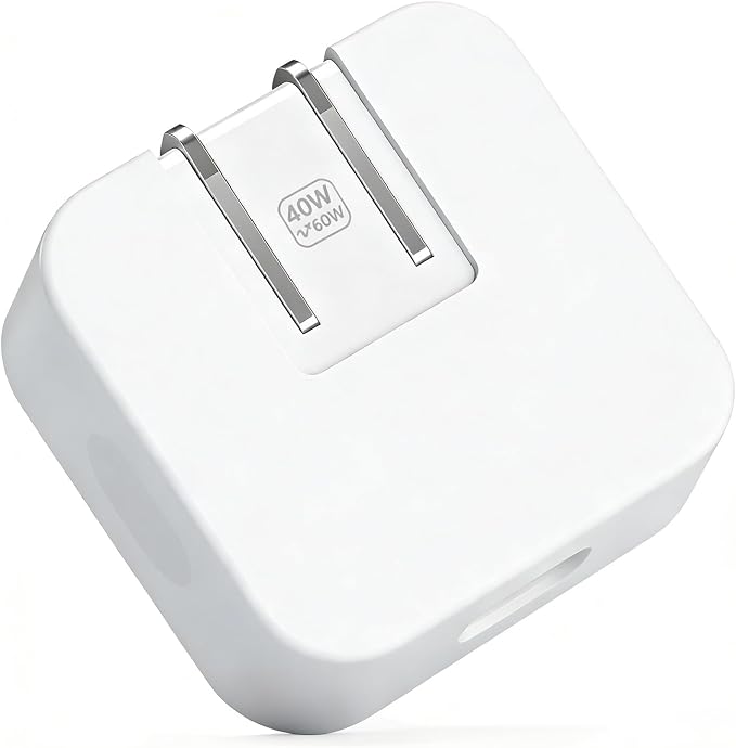 40W Soft Silicone Charger Sleeve Case Protective Cover for Apple 40W Power Adapter & 60W Max Charger, with iPhone 17/16/15, MacBook Air 13/13.6/15, Apple Watch Accessories. White
