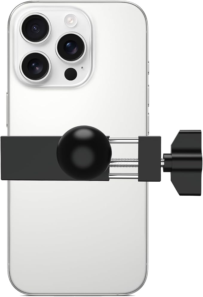 1 Inch Aluminum Phone Holder with 1" Ball Head Adapter Compatible with RAM mounts B Size Double Socket Arm for Car Bike Motorcycle Phone Mount