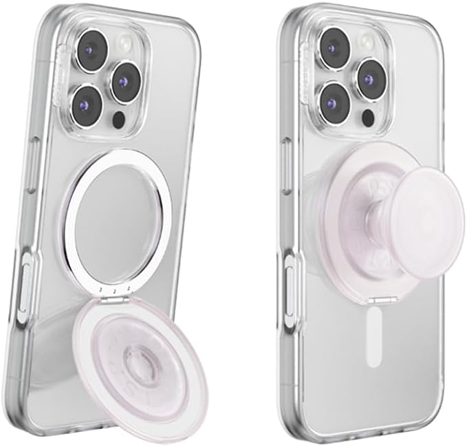 PopSockets Kick-Out Grip for MagSafe, Adjustable Kickstand for Portrait or Landscape, Magnetic Stand - Opalescent