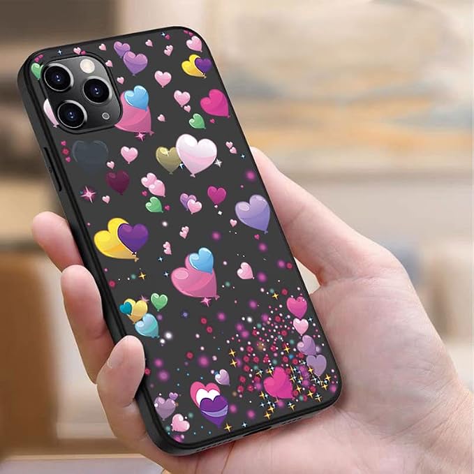 Cover for ZTE Blade A73 (6.52 inch) Case + Screen Protector，Tempered Glass 9H Hardness Protective Film and Soft Silicone Bumper Shell Black TPU Phone case - Romantic Balloon