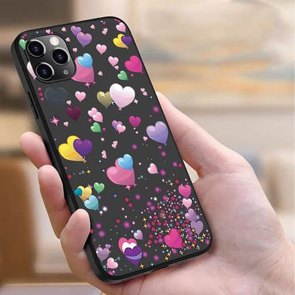 Cover for ZTE Blade A73 (6.52 inch) Case + Screen Protector，Tempered Glass 9H Hardness Protective Film and Soft Silicone Bumper Shell Black TPU Phone case - Romantic Balloon