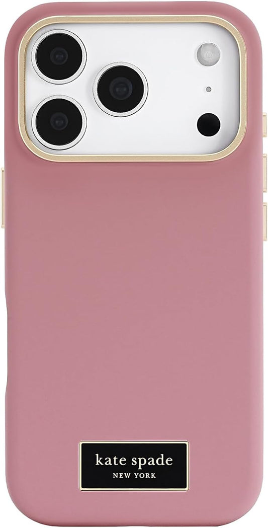 kate spade new york iPhone 17 Pro Case - Compatible with MagSafe - Designer Phone Case - Icon Dusk Rose