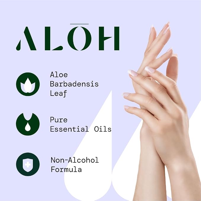 ALŌH Peppermint Eucalyptus Sanitizing Hand Wipes - Clean Hands, Clear Mind On The Go Sanitizer for Kids and Adults - Travel Size 6 packs of 20ct Wipe (120 Wipes)