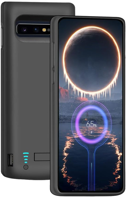 [Upgraded Battery Case for Samsung Galaxy S10e, 5000mAh Rechargeable Extended Battery Charging Charger Case, Add 1.2X Extra Juice (5.8 inch for Galaxy S10e) Black