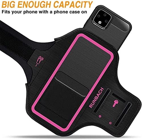 Running Armband for Google Pixel 8/7/6/6 Pro/5a/4XL/3a XL/3 XL, Running Exercise Case with Card Slot for Pixel(Pink)
