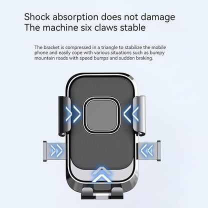 Cell Phone Stand Flexible Mobile Clip Mount Quickly Lock Bike Phone Holder Bicycle Motorcycle (Handlebar Black)