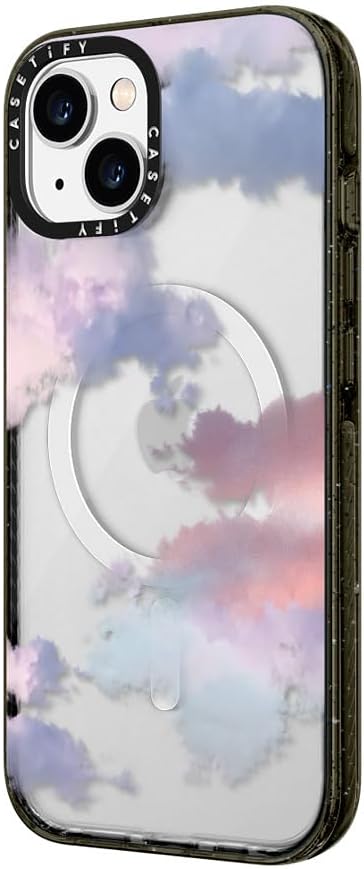 CASETiFY Impact iPhone 14 Pro Case [4X Military Grade Drop Tested / 8.2ft Drop Protection/Compatible with Magsafe] - Clouds - Glossy Black