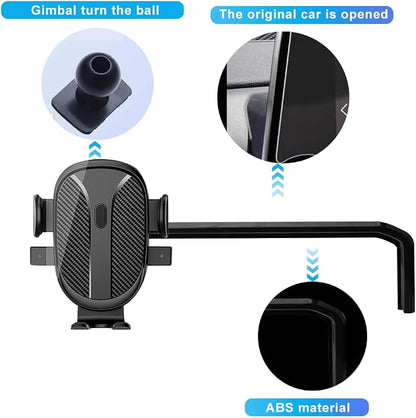 Car Phone Holder for Jeep Wrangler Accessories 2024 2025 Dash Mount Cell Phone Holder for Most Smartphones Auto Interior Accessories Hands-Free 360 Degree Rotation