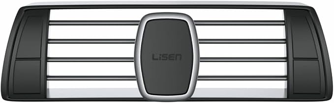 LISEN 2 Pack Magnetic Phone Holder for Your Car - 6 Military Magnets Vent Cell Phone Mount (Silver)