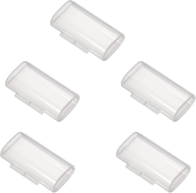 Heyiarbeit AAA Battery Organizer Box PP Battery Storage Case Battery Holder Storage for Carrying Battery Transparent 5Pcs