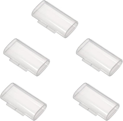 Heyiarbeit AAA Battery Organizer Box PP Battery Storage Case Battery Holder Storage for Carrying Battery Transparent 5Pcs