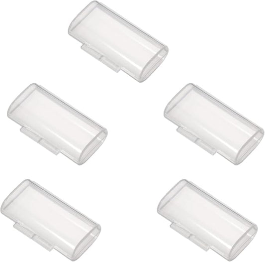 Heyiarbeit AAA Battery Organizer Box PP Battery Storage Case Battery Holder Storage for Carrying Battery Transparent 5Pcs