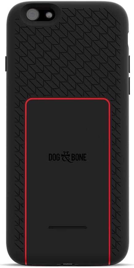 Dog & Bone Battery Charger Case for Apple iPhone 6 / 6S - Retail Packaging - Tread Red