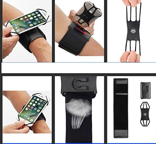 Sport Running Wristband Phone Holder Case 360°Rotatable Forearm Armband for iPhone 12 13 14 15 Pro Max 16 Plus Samsung Galaxy S24 Ultra S24 Plus S23 S22 S21 Plus A15 A35 A55 A54 A53 Google Pixel 8 7 6