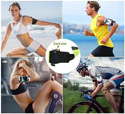 BoxWave Holster Compatible with OnePlus Nord N10 5G - FlexSport Armband, Adjustable Armband for Workout and Running - Stark Green