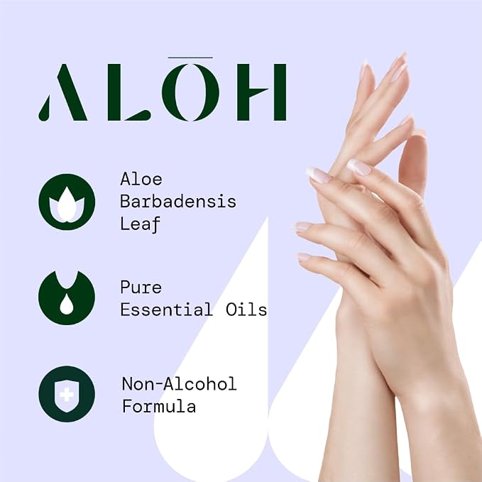 ALŌH Sweet Orange Bergamot + Aloe Sanitizing Hand Wipes - Clean Hands, Clear Mind - On The Go Hand Sanitizing Wipes for Kids and Adults - Travel Size 3 Pack 20ct Wipes (60 wipes)