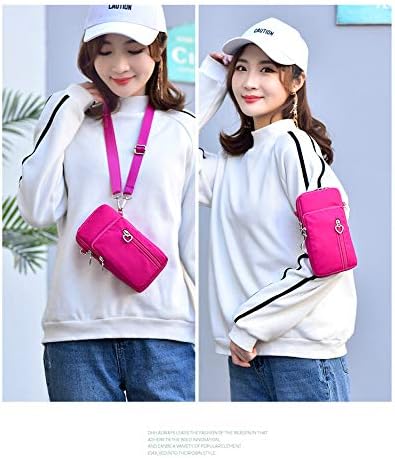 Women Crossbody Cell Phone Purse Wristband Sport Armband Wallet Bag Zipper Nylon Handbags