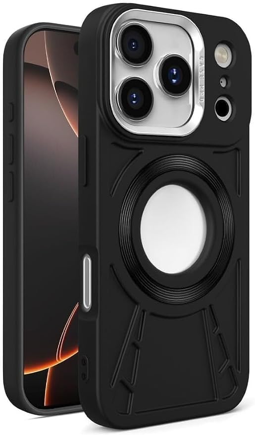 Slim Case for iPhone 17 Pro Max/17 Pro/Air/17, Logo View Military Cool Matte PC Shock Protection Anti-Scratch Cover (Black,iPhone 17 Pro Max)