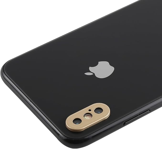 Compatible with iPhone Xs Max Rear Camera Lens Protection Ring Cover with Tray Eject Tool Needle (Gold)