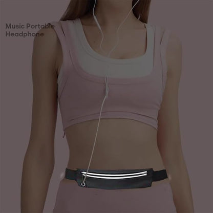 Slim Running Belt Fanny Pack for Men Women, Running Hiking Cycling Phone Holder, Reflective Runners Pouch Waist Pack for Workout, Money Belt, Running Gear Accessories Gift【Fits All Size Phones】