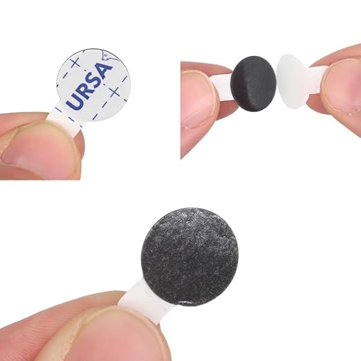 URSA Premium Mini Sticky Circles 60-Pack – 15mm Hypoallergenic Foam Adhesive Circles for Lavalier Mic Mounting, Low-Profile Stickies for URSA MiniMount & Most Lavalier Mics