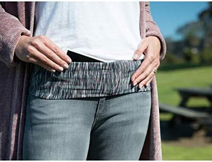 BANDI Pocketed Wraps – Running Waist Belt with Pockets for Phone, Money, Keys & Medical Devices | Secure, No-Bounce Travel & Fitness Belt, for Women and Men, USA Company