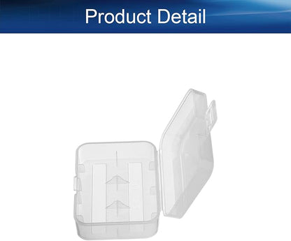 Heyiarbeit Battery Storage Case Holder Box for 2 18500 Batteries, Clear Color (1 Pack)