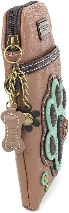 CHALA Dog Collection Cell Phone Crossbody Purse-Women PU Leather/Canvas Multicolor Handbag with Adjustable Strap