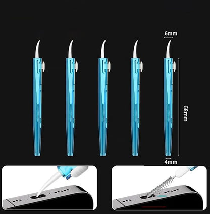 5 Pack Phone Charge Port Cleaning Tool kit, Anti-Clogging Mini Brushes Cleaner for iPhone 17 Pro Max Camera Lens, Speaker and Receiver, Dual Side Multifunctional Cleaning Tool Compatible with AirPods