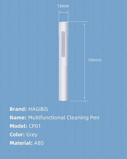 Hagibis Cleaning Pen for Airpods Pro 1 2 3 Multi-Function Cleaner Kits Soft Brush for Bluetooth Earphones Case Cleaning Tools for iPhone 16 15 Pro Max LEGO Camera Lens (White)